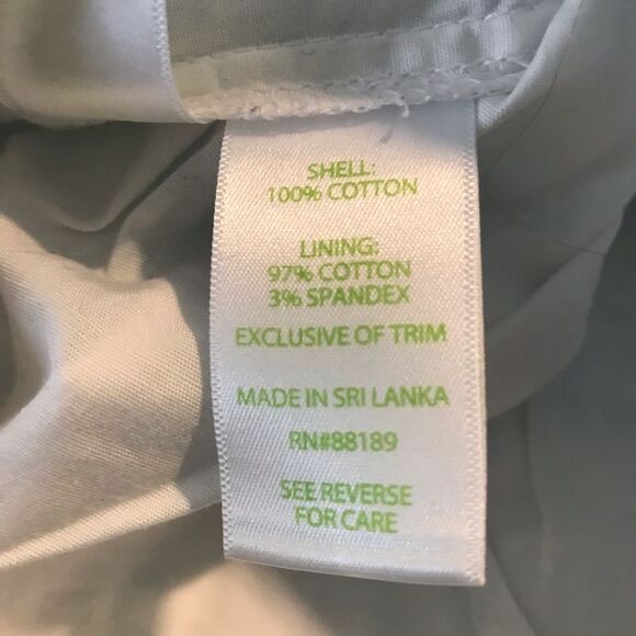 Lilly Pulitzer Colette Skort Size 4 Scalloped Hem Island Ride Green & White - Picture 8 of 10